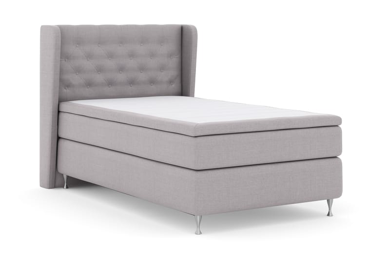 LEXI No 4 Sängpaket 120 Fast - Ljusgrå/Silver - Möbler - Sovrum - Sängar - Komplett Sängpaket