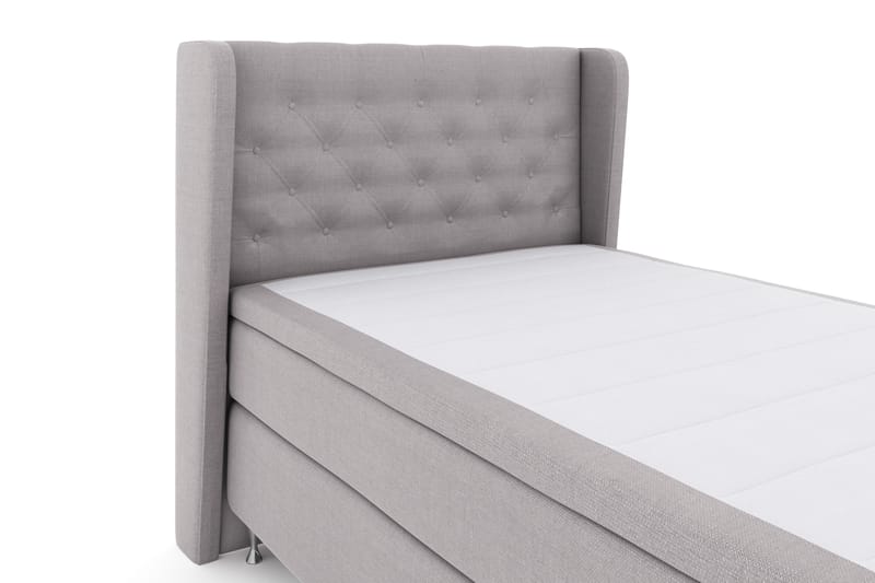 LEXI No 4 Sängpaket 120 Fast - Ljusgrå/Silver - Möbler - Sovrum - Sängar - Komplett Sängpaket
