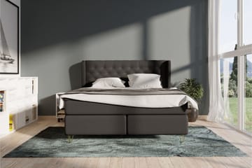 LEXI No 4 Sängpaket 120 Fast - Mörkgrå/Guld - Möbler - Sovrum - Sängar - Komplett Sängpaket