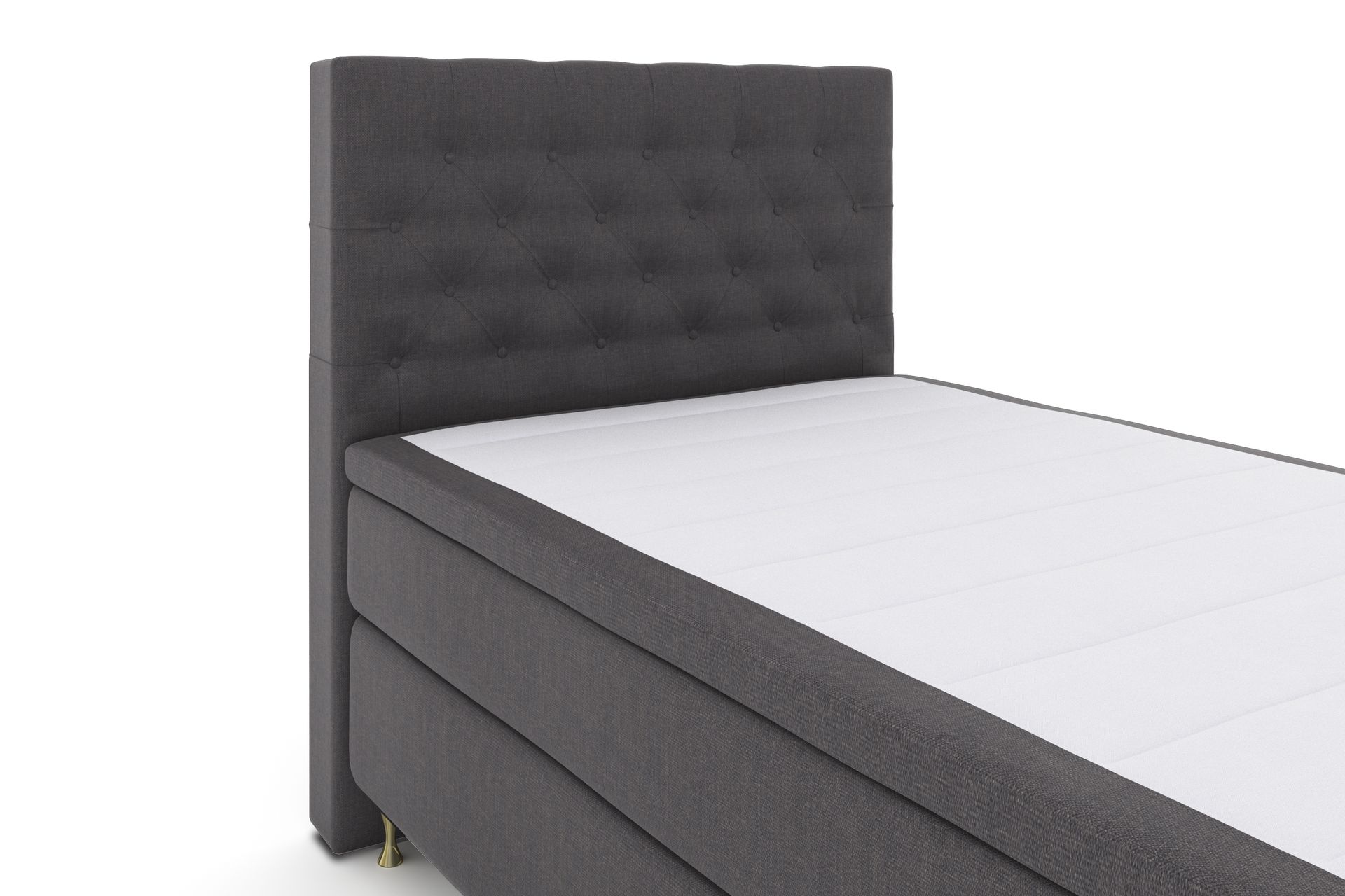 LEXI No 4 Sängpaket 120 Fast - Mörkgrå/Guld - Möbler - Sovrum - Sängar - Komplett Sängpaket