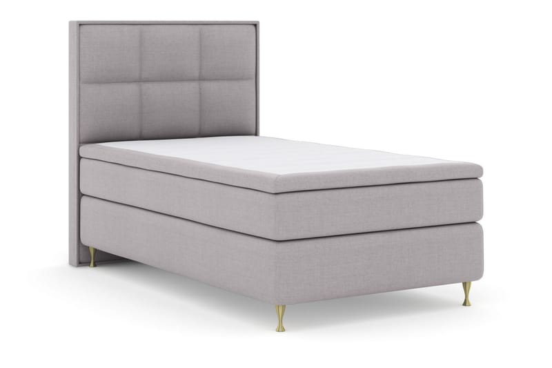 LEXI No 4 Sängpaket 120 Medium - Ljusgrå/Guld - Möbler - Sovrum - Sängar - Komplett Sängpaket