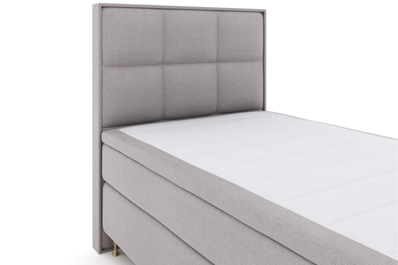 LEXI No 4 Sängpaket 120 Medium - Ljusgrå/Guld - Möbler - Sovrum - Sängar - Komplett Sängpaket