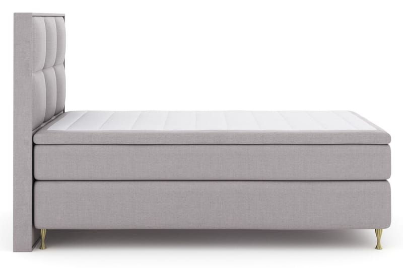 LEXI No 4 Sängpaket 120 Medium - Ljusgrå/Guld - Möbler - Sovrum - Sängar - Komplett Sängpaket