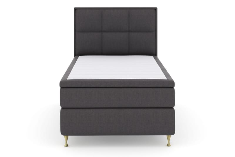 LEXI No 4 Sängpaket 120 Medium - Mörkgrå/Guld - Möbler - Sovrum - Sängar - Komplett Sängpaket