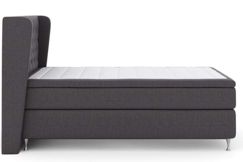 LEXI No 4 Sängpaket 120 Medium - Mörkgrå/Silver - Möbler - Sovrum - Sängar - Kontinentalsängar