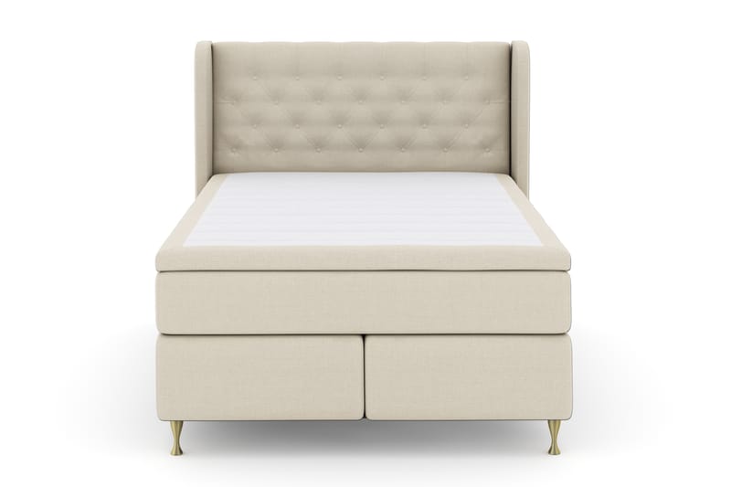 LEXI No 4 Sängpaket 140 Fast - Beige/Guld - Möbler - Sovrum - Sängar - Komplett Sängpaket