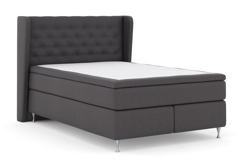LEXI No 4 Sängpaket 140 Fast - Mörkgrå/Silver - Möbler - Sovrum - Sängar - Komplett Sängpaket