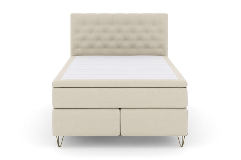 LEXI No 4 Sängpaket 140 Fast/Medium - Beige/Metall V-form - Möbler - Sovrum - Sängar - Komplett Sängpaket