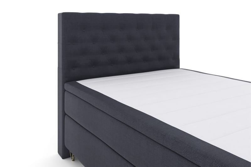 LEXI No 4 Sängpaket 140 Fast/Medium - Blå/Metall V-form - Komplett Sängpaket - Kontinentalsängar