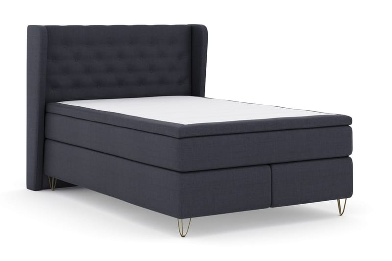 LEXI No 4 Sängpaket 140 Fast/Medium - Blå/Metall V-form - Möbler - Sovrum - Sängar - Komplett Sängpaket