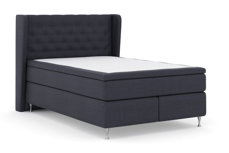 LEXI No 4 Sängpaket 140 Fast/Medium - Blå/Silver - Möbler - Sovrum - Sängar - Komplett Sängpaket
