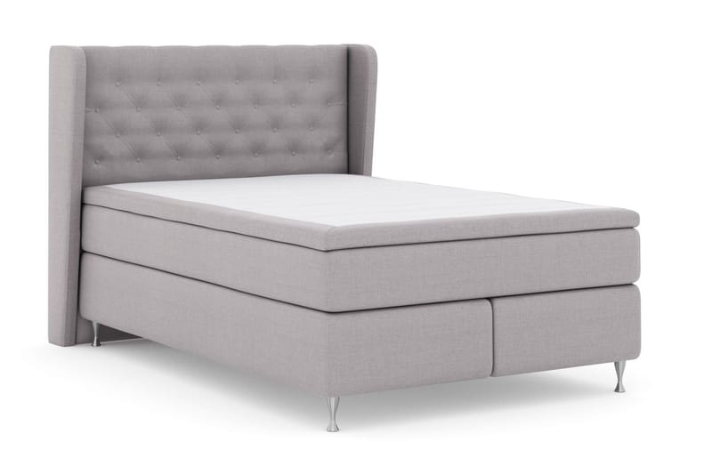 LEXI No 4 Sängpaket 140 Fast/Medium - Ljusgrå/Silver - Möbler - Sovrum - Sängar - Komplett Sängpaket