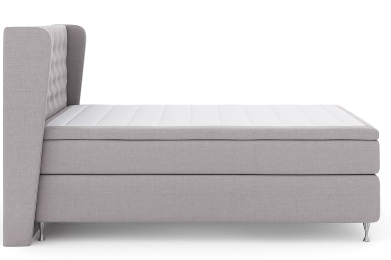 LEXI No 4 Sängpaket 140 Fast/Medium - Ljusgrå/Silver - Möbler - Sovrum - Sängar - Komplett Sängpaket