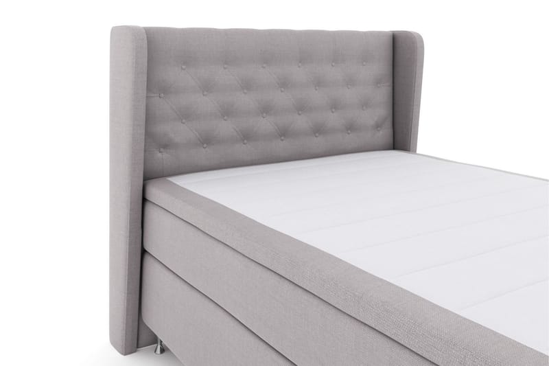 LEXI No 4 Sängpaket 140 Fast/Medium - Ljusgrå/Silver - Möbler - Sovrum - Sängar - Komplett Sängpaket