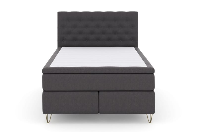 LEXI No 4 Sängpaket 140 Fast/Medium - Mörkgrå/Metall V-form - Möbler - Sovrum - Sängar - Komplett Sängpaket