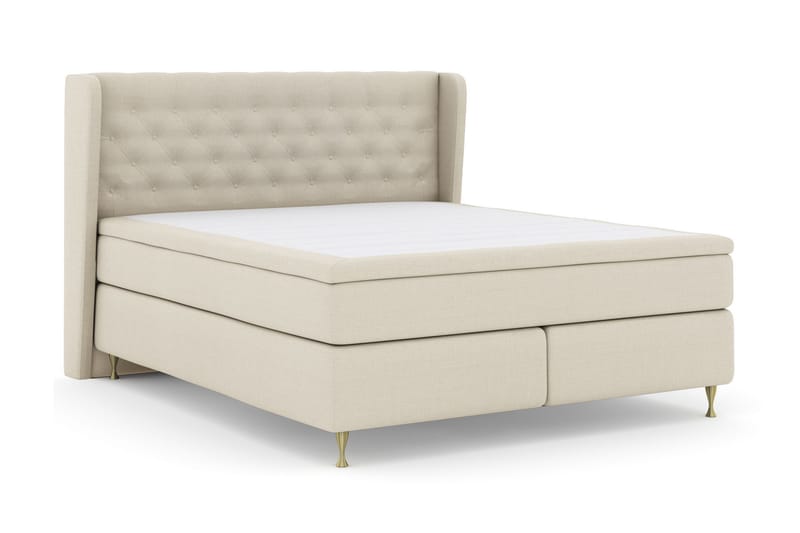 LEXI No 4 Sängpaket 160 Fast - Beige/Guld - Möbler - Sovrum - Sängar - Komplett Sängpaket
