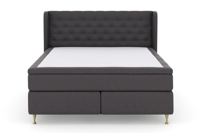 LEXI No 4 Sängpaket 160 Fast/Medium - Mörkgrå/Guld - Möbler - Sovrum - Sängar - Komplett Sängpaket