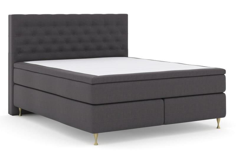 LEXI No 4 Sängpaket 160 Fast/Medium - Mörkgrå/Guld - Möbler - Sovrum - Sängar - Komplett Sängpaket