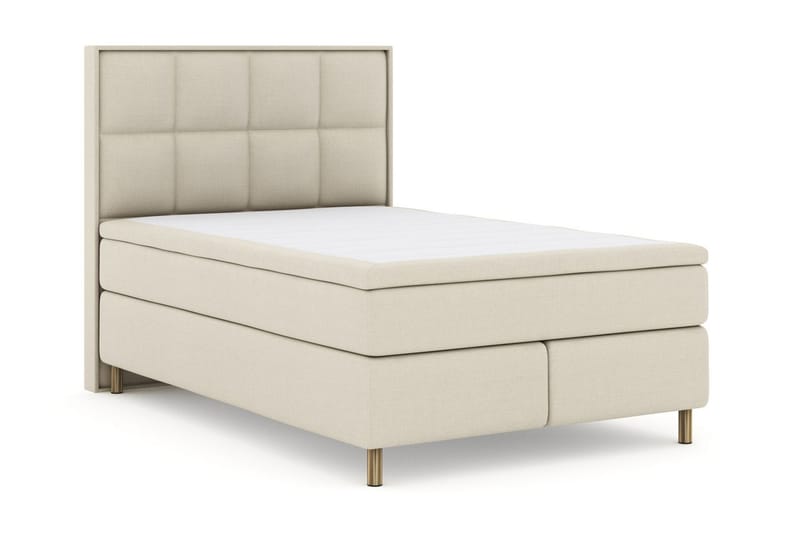 LEXI No 4 Sängpaket 160 Medium - Beige/Metall - Möbler - Sovrum - Sängar - Kontinentalsängar