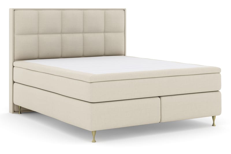 LEXI No 4 Sängpaket 180 Fast - Beige/Guld - Möbler - Sovrum - Sängar - Komplett Sängpaket