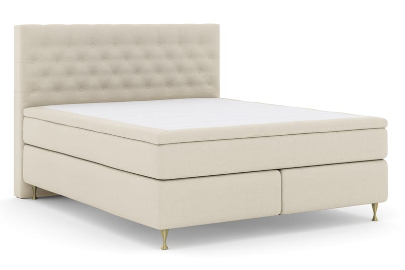 LEXI No 4 Sängpaket 180 Fast - Beige/Guld - Möbler - Sovrum - Sängar - Komplett Sängpaket
