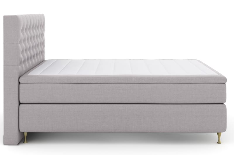LEXI No 4 Sängpaket 180 Fast - Ljusgrå/Guld - Möbler - Sovrum - Sängar - Komplett Sängpaket