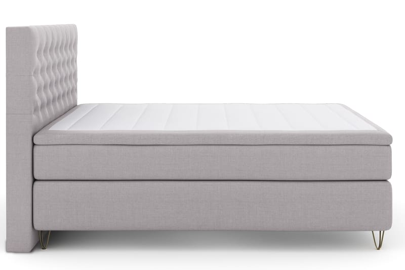 LEXI No 4 Sängpaket 180 Fast - Ljusgrå/Metall V-form - Möbler - Sovrum - Sängar - Komplett Sängpaket