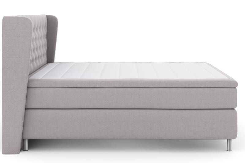 LEXI No 4 Sängpaket 180 Fast - Ljusgrå/Metall - Möbler - Sovrum - Sängar - Komplett Sängpaket