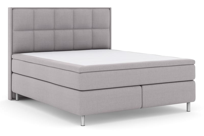 LEXI No 4 Sängpaket 180 Fast - Ljusgrå/Metall - Möbler - Sovrum - Sängar - Komplett Sängpaket