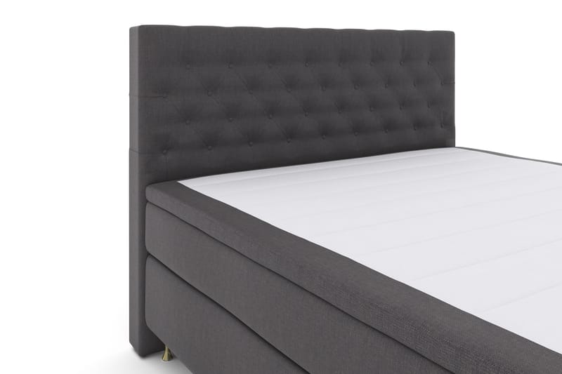 LEXI No 4 Sängpaket 180 Fast - Mörkgrå/Guld - Möbler - Sovrum - Sängar - Komplett Sängpaket