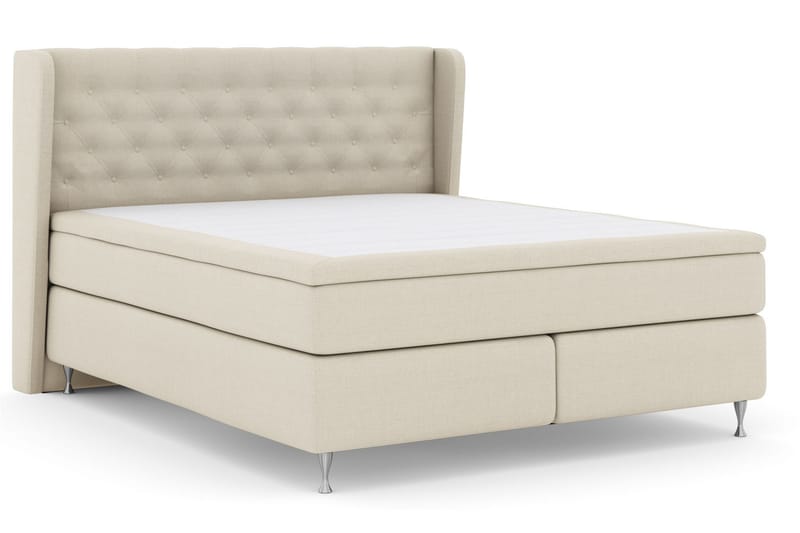 LEXI No 4 Sängpaket 180 Medium - Beige/Silver - Möbler - Sovrum - Sängar - Komplett Sängpaket