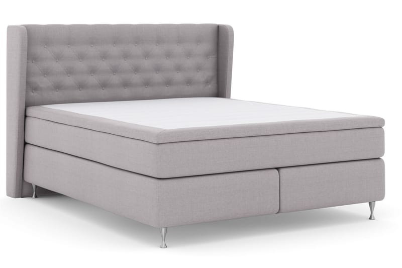 LEXI No 4 Sängpaket 180 Medium - Ljusgrå/Silver - Möbler - Sovrum - Sängar - Komplett Sängpaket