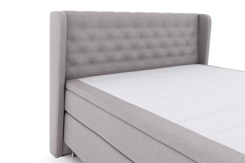 LEXI No 4 Sängpaket 180 Medium - Ljusgrå/Silver - Möbler - Sovrum - Sängar - Komplett Sängpaket