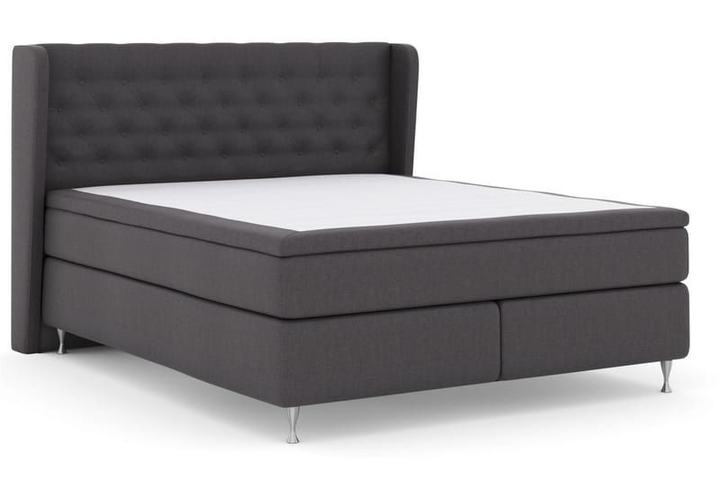 LEXI No 4 Sängpaket 180 Medium - Mörkgrå/Silver - Möbler - Sovrum - Sängar - Komplett Sängpaket