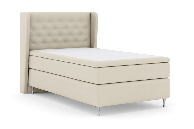 LEXI No 5 Sängpaket 120 Fast Watergel - Beige/Silver - Möbler - Sovrum - Sängar - Komplett Sängpaket