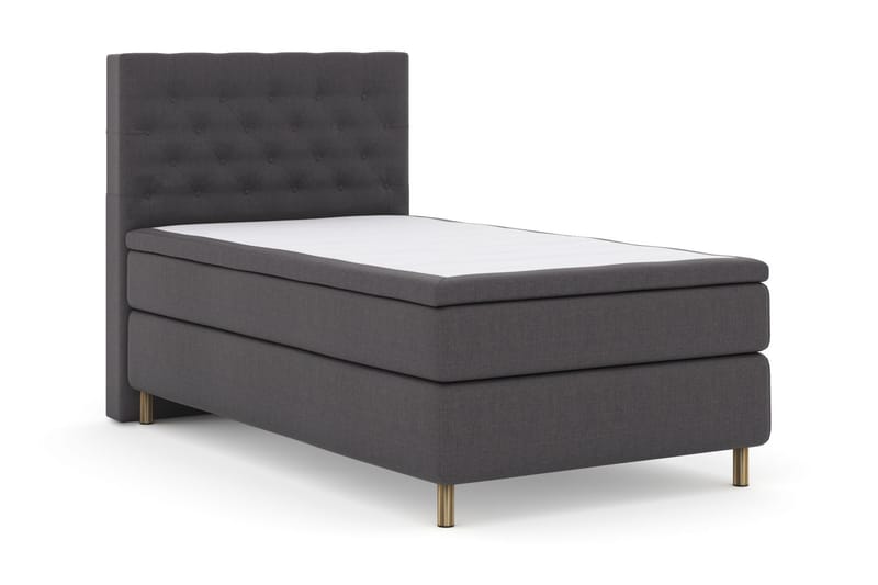 LEXI No 5 Sängpaket 120 Fast Watergel - Mörkgrå/Koppar - Möbler - Sovrum - Sängar - Kontinentalsängar