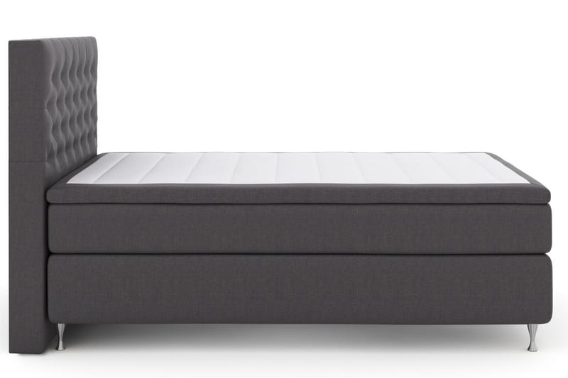 LEXI No 5 Sängpaket 140 Fast/Medium Latex - Mörkgrå/Silver - Möbler - Sovrum - Sängar - Kontinentalsängar