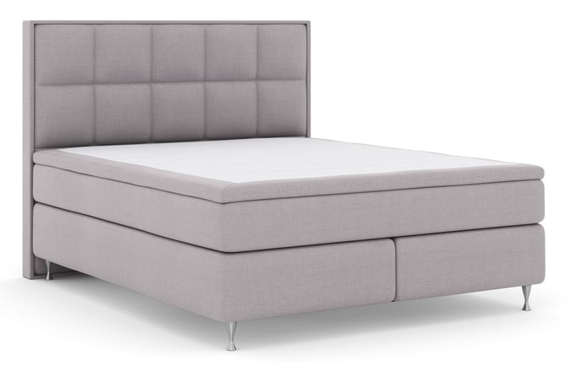 LEXI No 5 Sängpaket 160 Fast Latex - Ljusgrå/Silver - Möbler - Sovrum - Sängar - Komplett Sängpaket