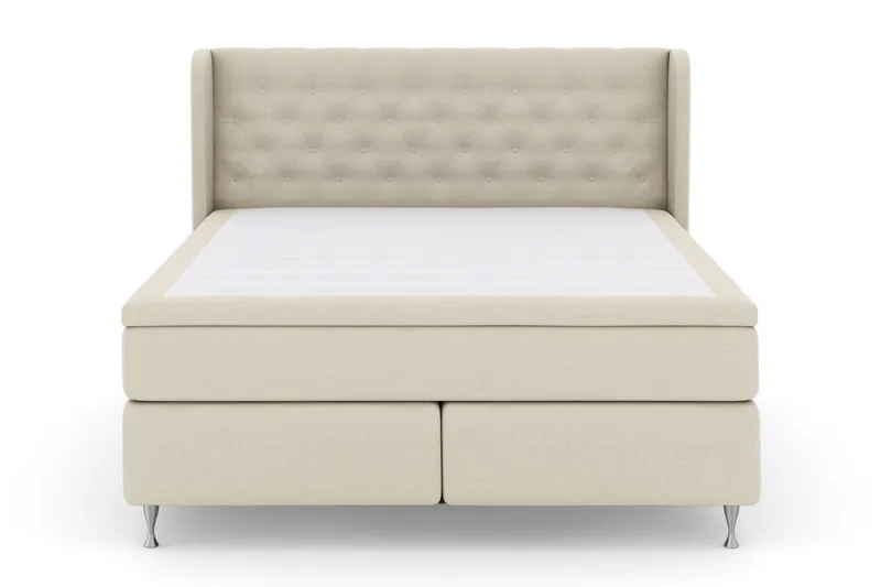 LEXI No 5 Sängpaket 180 Fast/Medium Latex, Beige/Silver