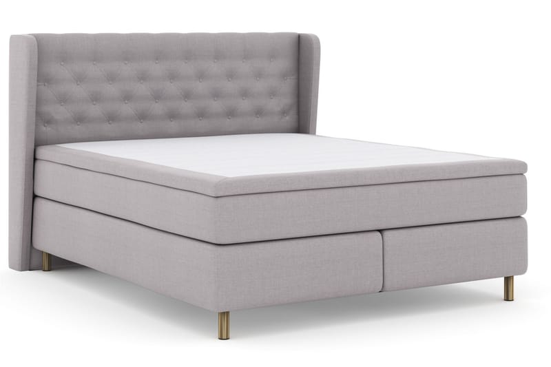 LEXI No 5 Sängpaket 180 Medium Latex - Ljusgrå/Koppar - Möbler - Sovrum - Sängar - Kontinentalsängar