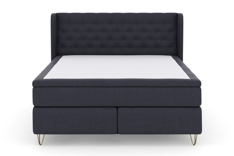 LEXI No 5 Sängpaket 210x210 Fast Watergel - Blå/Metall V-form - Möbler - Sovrum - Sängar - Komplett Sängpaket