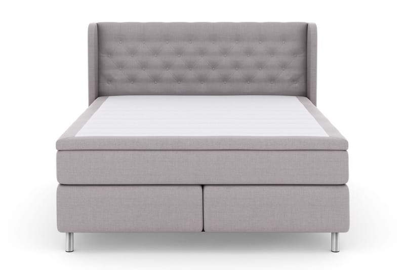 LEXI No 5 Sängpaket 210x210 Fast Watergel - Ljusgrå/Metall - Möbler - Sovrum - Sängar - Kontinentalsängar