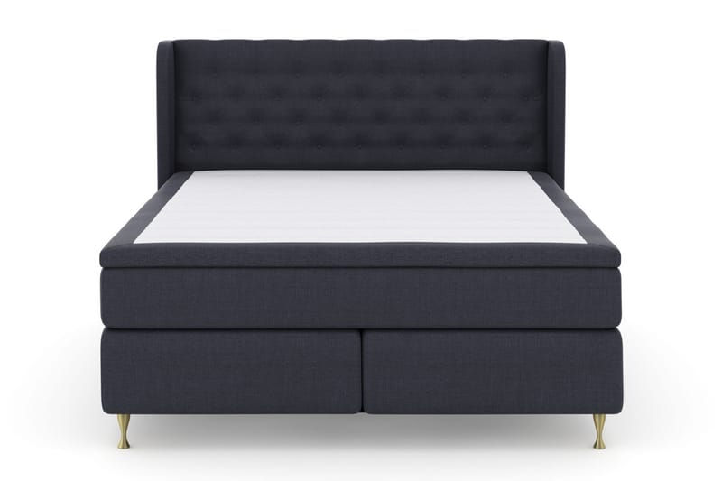 LEXI No 5 Sängpaket 210x210 Fast/Medium Watergel - Blå/Guld - Möbler - Sovrum - Sängar - Komplett Sängpaket