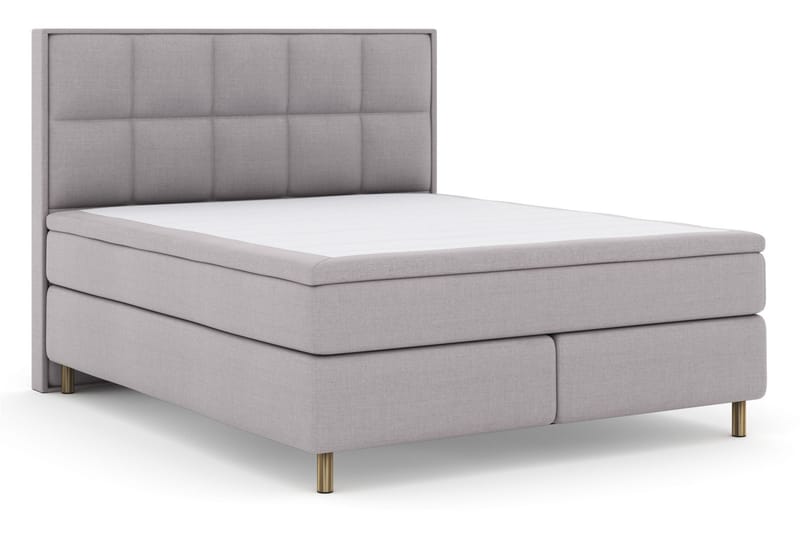 LEXI No 5 Sängpaket 210x210 Medium Latex - Ljusgrå/Koppar - Möbler - Sovrum - Sängar - Komplett Sängpaket