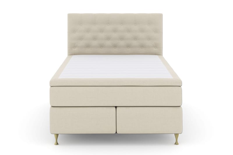 LEXI No 6 Kontinentalsäng 140 Fast Latex/Memory Beige/Guld - Möbler - Sovrum - Sängar - Kontinentalsängar