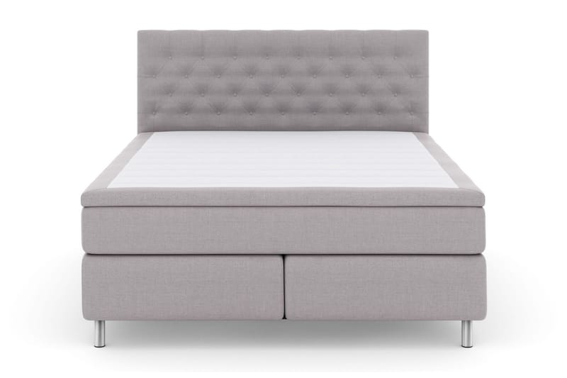 LEXI No 6 Kontinentalsäng 160 F/M Watergel Ljusgrå/Metall - Möbler - Sovrum - Sängar - Kontinentalsängar