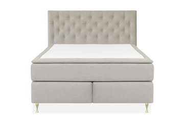 LEXI No 6 Kontinentalsäng 180 M Memory/Pocket Beige/Guld