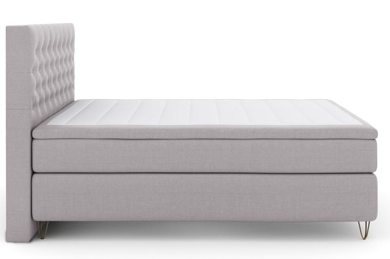 LEXI No 6 Kontinentalsäng 210 F Watergel Ljusgrå/Metall - Möbler - Sovrum - Sängar - Kontinentalsängar