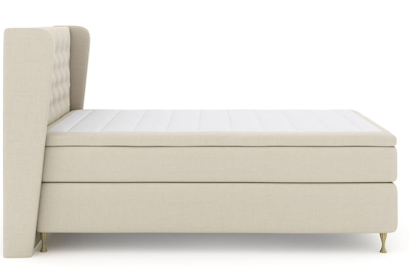LEXI No 6 Sängpaket 140 Fast Latex/Memory - Beige/Guld - Möbler - Sovrum - Sängar - Komplett Sängpaket