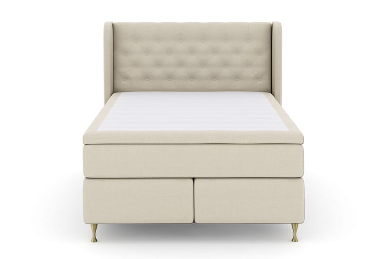 LEXI No 6 Sängpaket 140 Fast Latex/Memory - Beige/Guld - Möbler - Sovrum - Sängar - Komplett Sängpaket